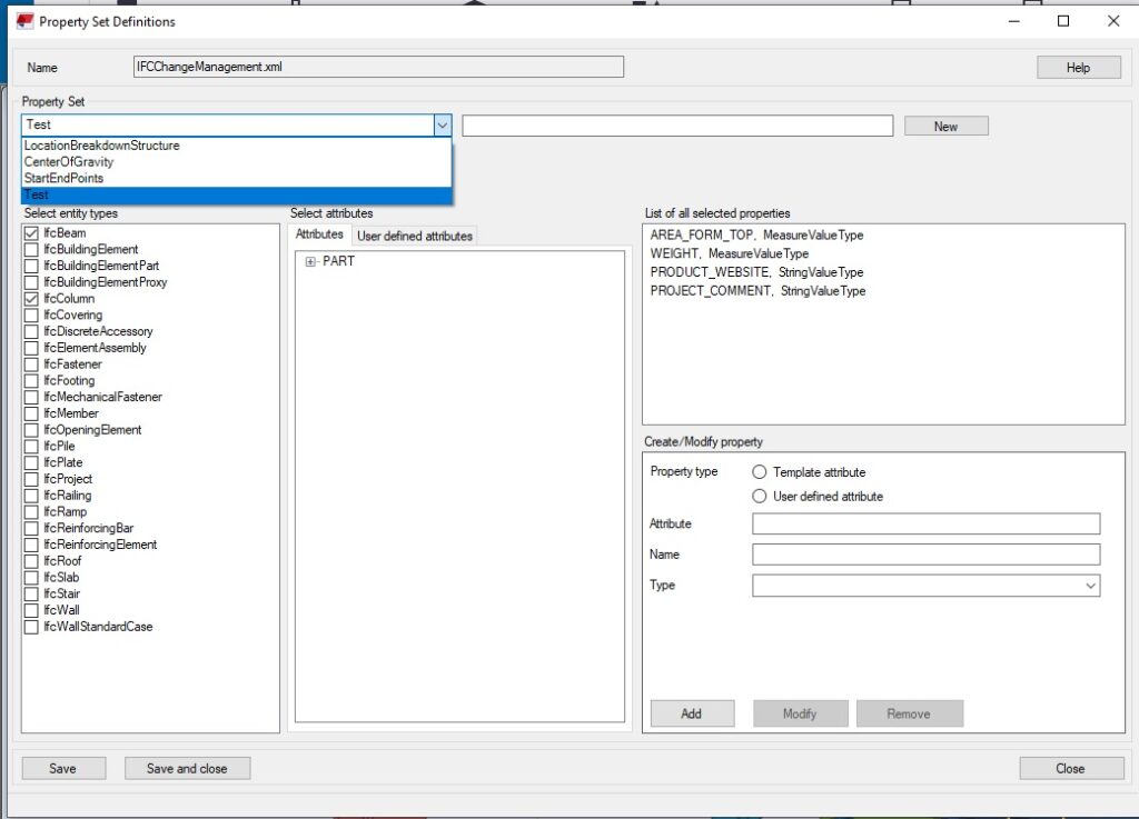 tekla additional pset