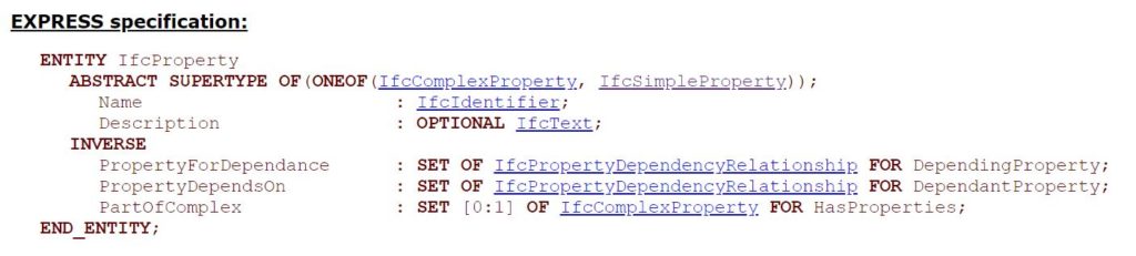 Ifc Property, Ifc schema