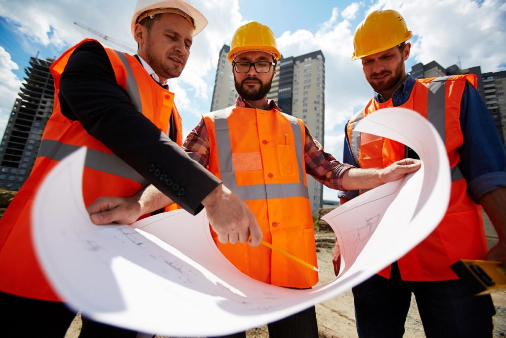 People on construction site