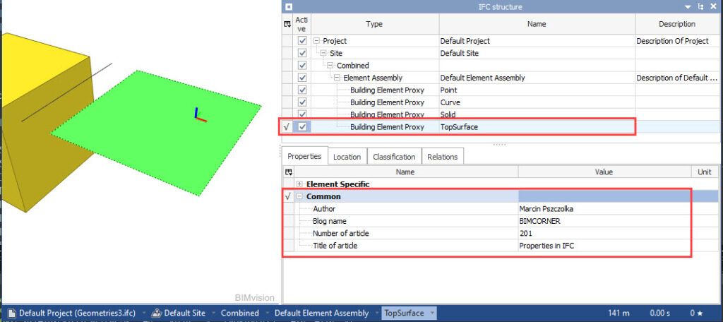 Properties on object