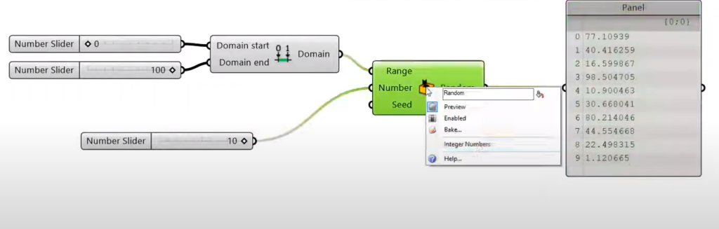 Grasshopper useful components Random