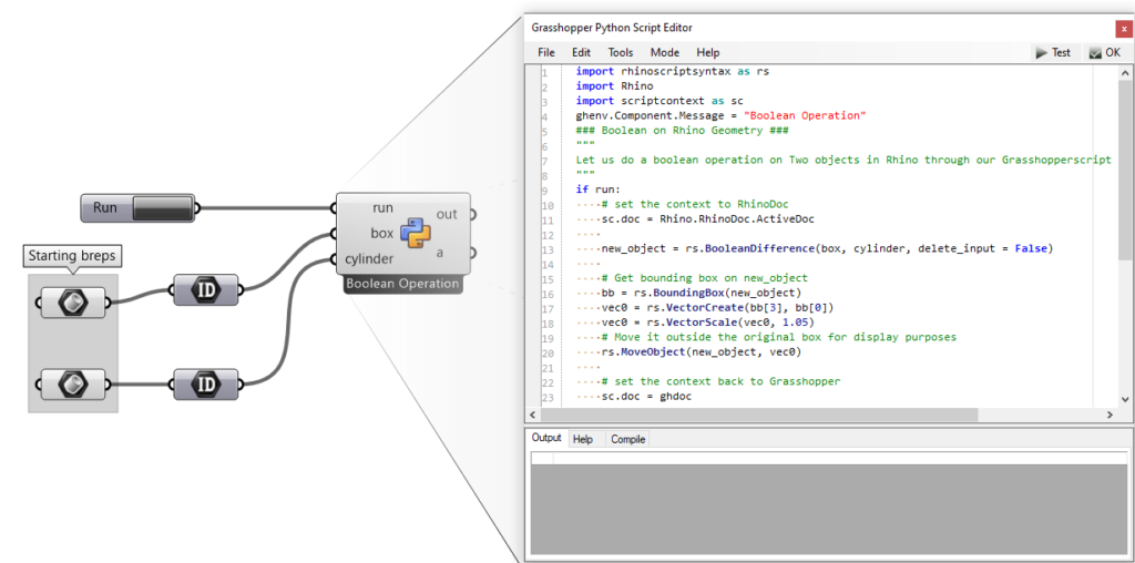 Grasshopper Python component - Script Editor