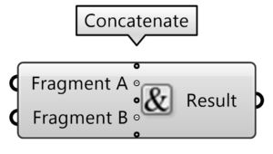 Concatenate Grasshopper component